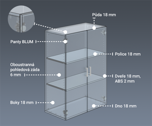 Kancelářské skříně DRIVE – nosnost polic 30 kg